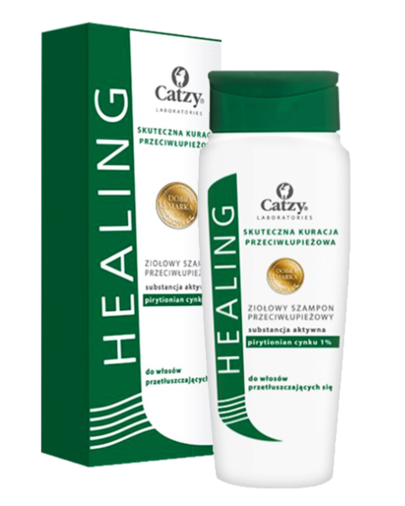 CATZY HEALING HERBAL - ziołowy szampon przeciwłupieżowy do włosów przetłuszczających się, 200ml