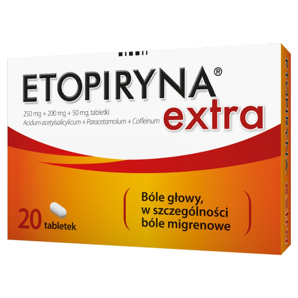 Etopiryna Extra tabl. 0,25g+0,2g+0,05g 20t