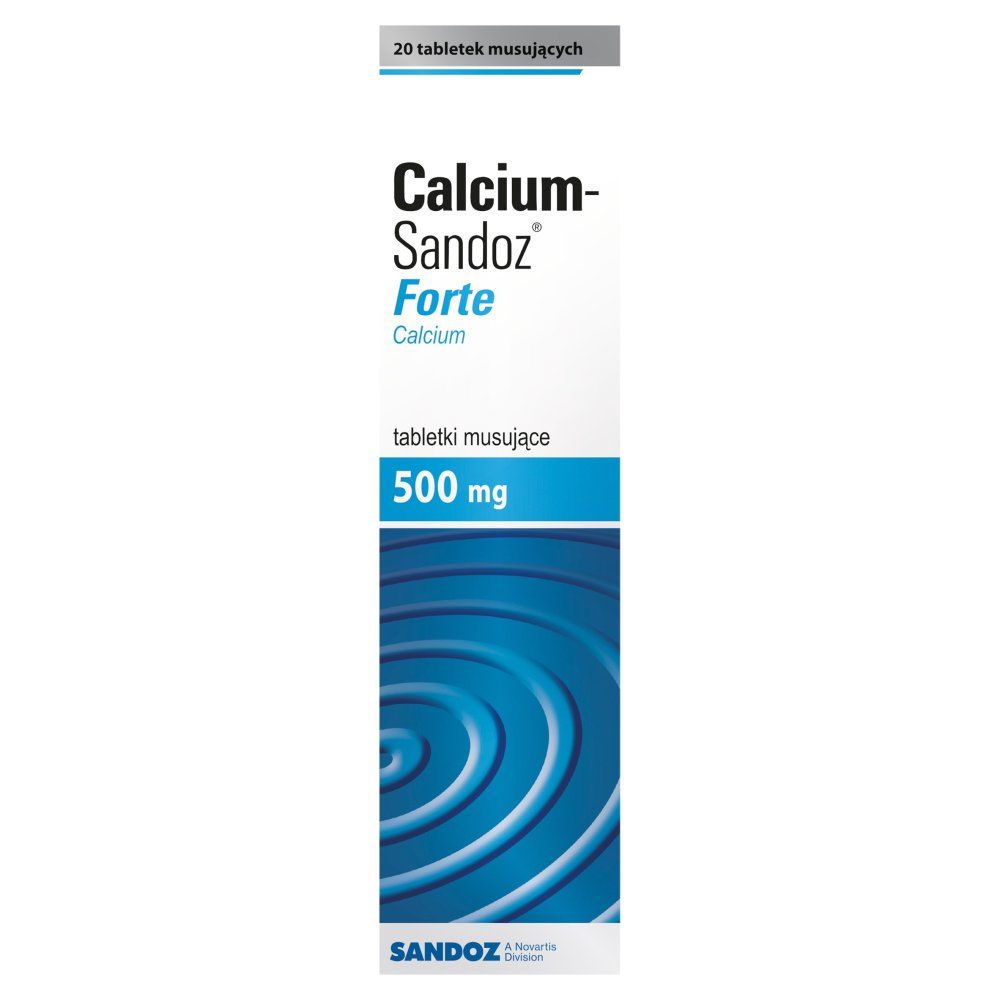 Calcium -Sandoz Forte - 20 tabl.mus. 500mg