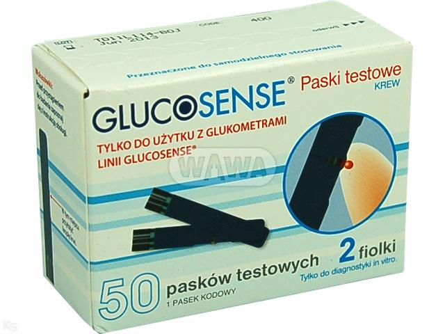 Glucosense test paskowy x 50 szt.