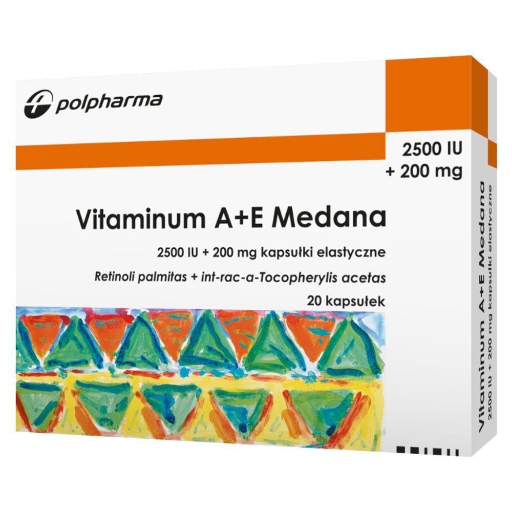 Vitamina A+E 2500 j+200mg x 20kaps.MEDANA