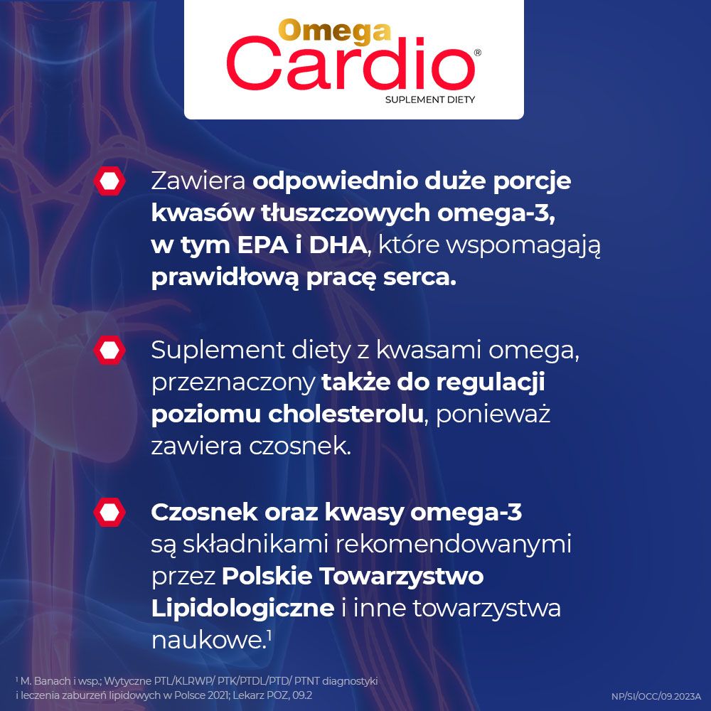 Omega Cardio 60 kapsułek na cholesterol, serce